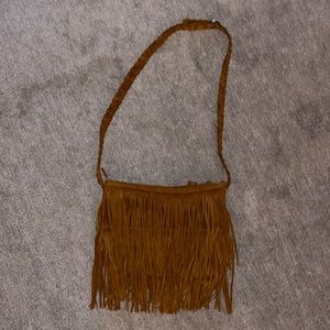 Tan Fringe Purse